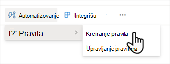 Kreirajte pravilo da biste automatizovali listu u sistemu SharePoint.