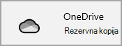 OneDrive ikona iz Windows 10 Postavke, potvrđujući da su sve fascikle u potpunosti rezervne okviru.