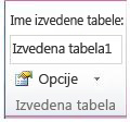 PivotTable group on the Options tab under PivotTable Tools
