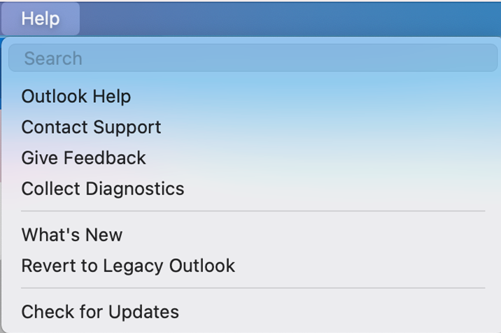 preklopnik za nove opcije programa Outlook