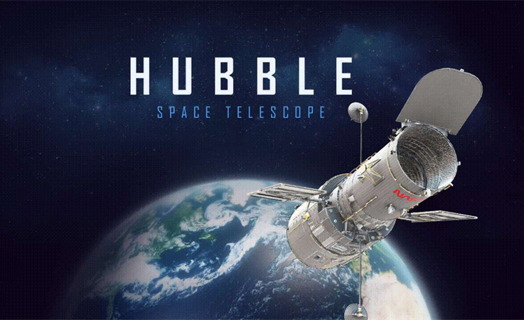 image of the Hubble telescope in space.