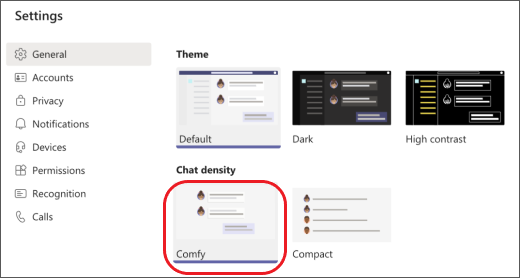 select comfy mode for chats