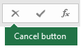 Slika dugmeta „Otkaži“ u polju za formulu