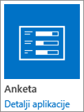 Ikona aplikacije ankete uključena uz SharePoint