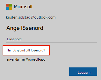 Bild av glömt lösenord
