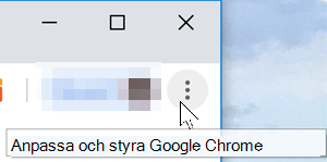 Bild av webbläsaregenskaperna i Google Chrome