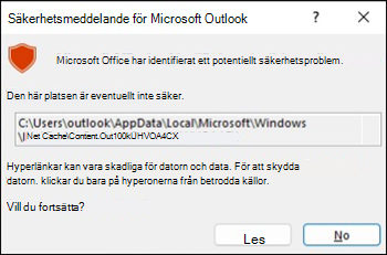 Outlook blockerar .ics-filer