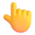 Emoji för backhandindex i Teams som pekar uppåt
