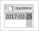 Redigera eller uppdatera ett datumfält