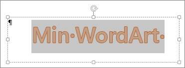 Markerad WordArt-text