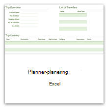 Resplansplanerarer i Excel