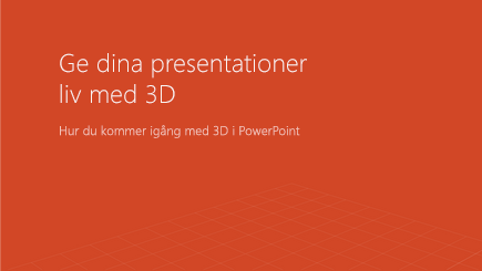 Skärmbild av första sidan i en PowerPoint-mall om 3D