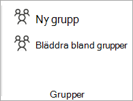 I menyfliksområdet väljer du Bläddra Grupper