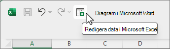 Knappen Redigera data i Microsoft Excel
