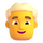 Emoji för man med blondt hår i Teams