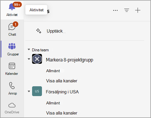 Skärmbild av separat vy i Simple Collab