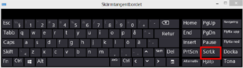 Skärmtangentbordet i Windows 10 med Scroll Lock