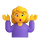Emoji för teamskvinna som rycker på axlarna