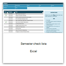 Semesterchecklista i Excel