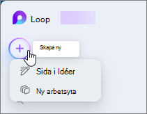 Loop Skapa ny och nedrullningsbar meny.