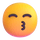 Emoji med kyssande ansikte i Teams med leende ögon