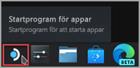 Hitta ikonen Programstartare i aktivitetsfältet i Steam Desktop.