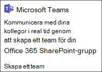 Skapa ett Microsoft-team
