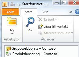 En SharePoint-arbetsyta markerad med en ikon för synkroniseringsfel
