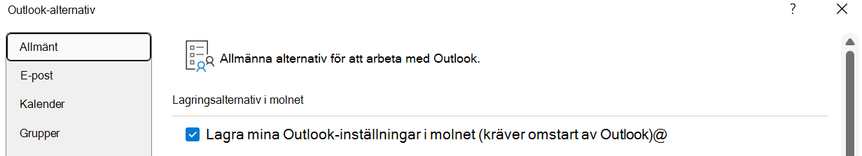 "Store my Outlook settings in the cloud (requires restarting Outlook)" should be enabled if the user would like to import their settings into the new Outlook for Windows