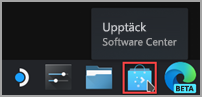 Hitta ikonen Upptäck Software Center i aktivitetsfältet i Steam Desktop.
