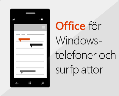 Klicka och konfigurera Office-mobilappar på en Windows 10-enhet