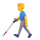 Emoji för Teams-man som petar med käpp