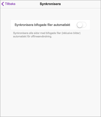 Inaktivera automatisk synkronisering i OneNote-inställningarna för iPad.