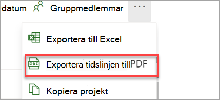 Exportera till PDF