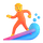 Emoji för Teams-person som surfar