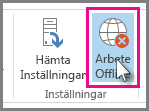 Knappen Arbeta offline i Outlook 2013