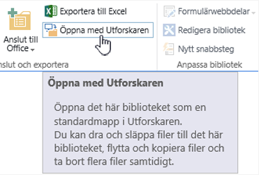 SharePoint 2016, Öppna med Utforskaren i IE11