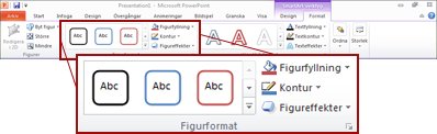 Fliken Format under SmartArt-verktyg.