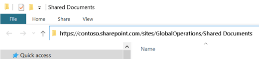 ใน File Explorer ให้เลือกที่อยู่ "http://" ที่แสดงอยู่ที่นั่น