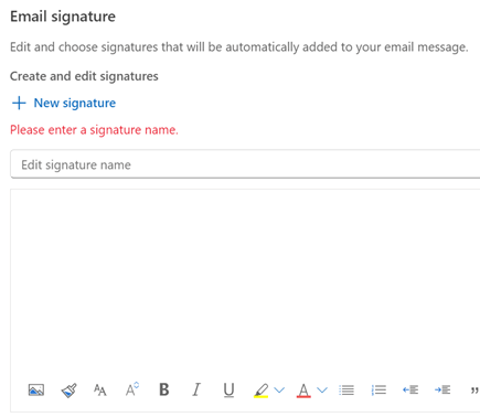 Web üzerinde Outlook’ta e-posta imzası oluşturma