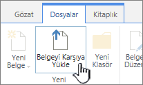 Şeritteki belgeyi karşıya yükle düğmesi