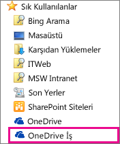 OneDrive İş klasörü