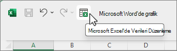 Verileri Microsoft Excel’de düzenle düğmesi