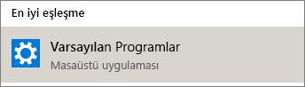 Windows'da varsayılan programlar