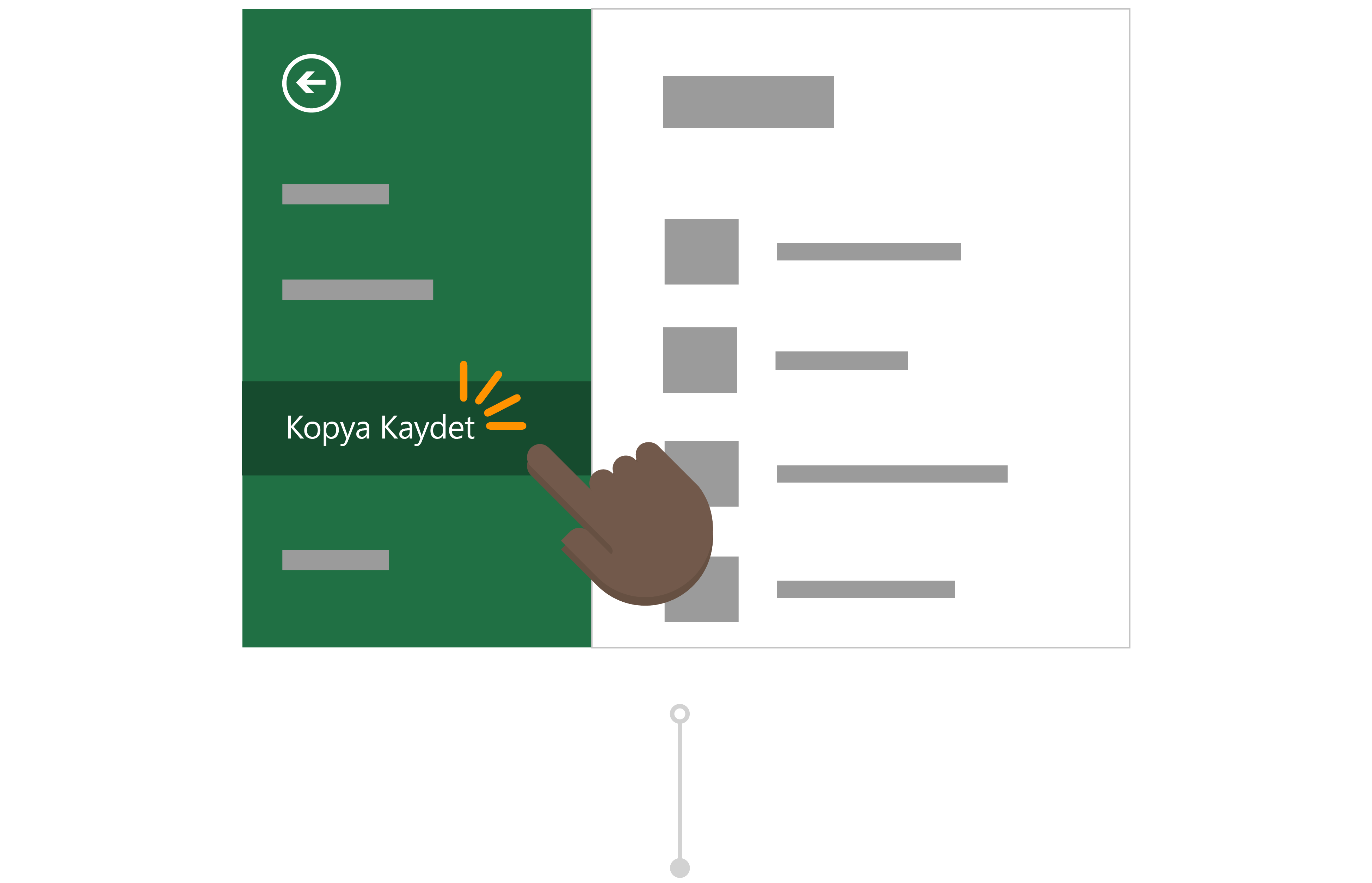 Ayrıca, Raporu Kendi OneDrive'larında kaydetmek için Kopyasını Kaydet'i kullanır.