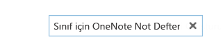 OneNote sınıf not defteri oluşturucu metin kutusu