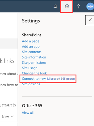 Microsoft 365 grubuna bağlanma