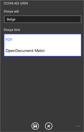 PDF olarak kaydetme
