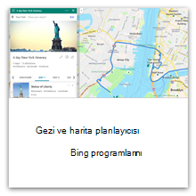 Bing ile seyahat ve harita planlayıcı