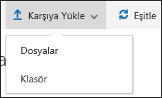 Office 365 Upload kitaplığına dosya veya klasör ekleme